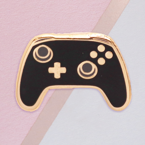 Black Game Controller Mini Pin