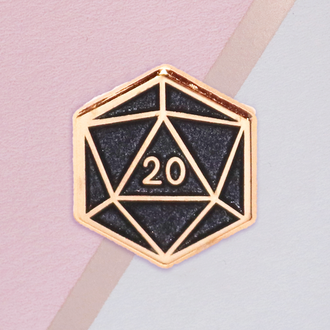 Black Dice D20 Mini Pin