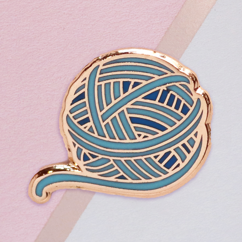 Blue Yarn Mini Pin