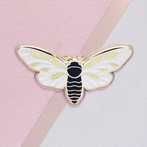 Gold Cicada Mini Pin