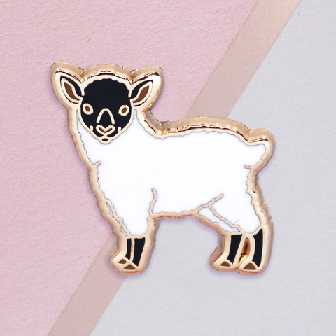 White Lamb Mini Pin