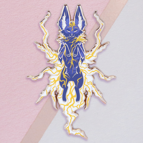 Lightning Fox Enamel Pin