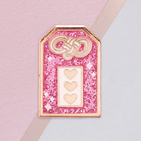 Pink Omamori Charm Mini Pin