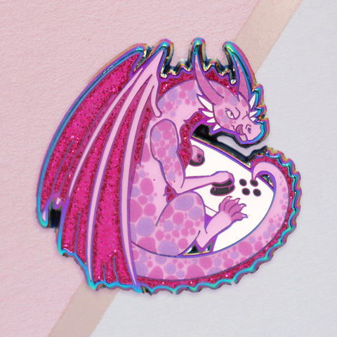 Pastel Gamer Dragon Enamel Pin - LIMITED EDITION