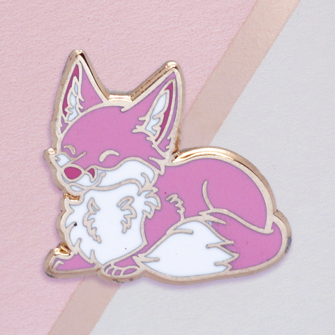 Pink Fox Cub Kit Mini Pin