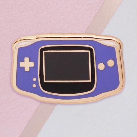 Purple Handheld Game Console Mini Pin