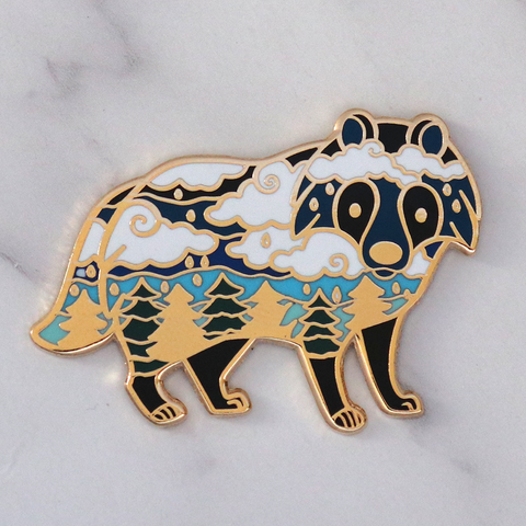 Tanuki Enamel Pin