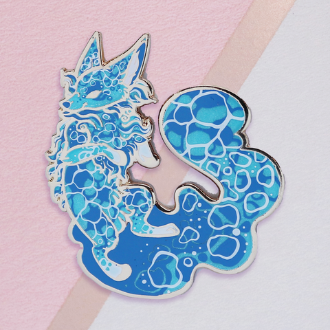 Water Fox Enamel Pin