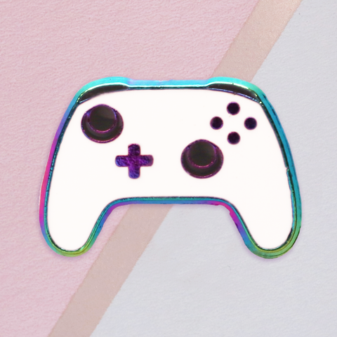 White Game Controller Mini Pin