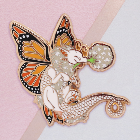 Wish Dandelion Dragon Enamel Pin