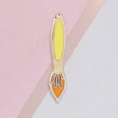 Yellow Paintbrush Mini Pin