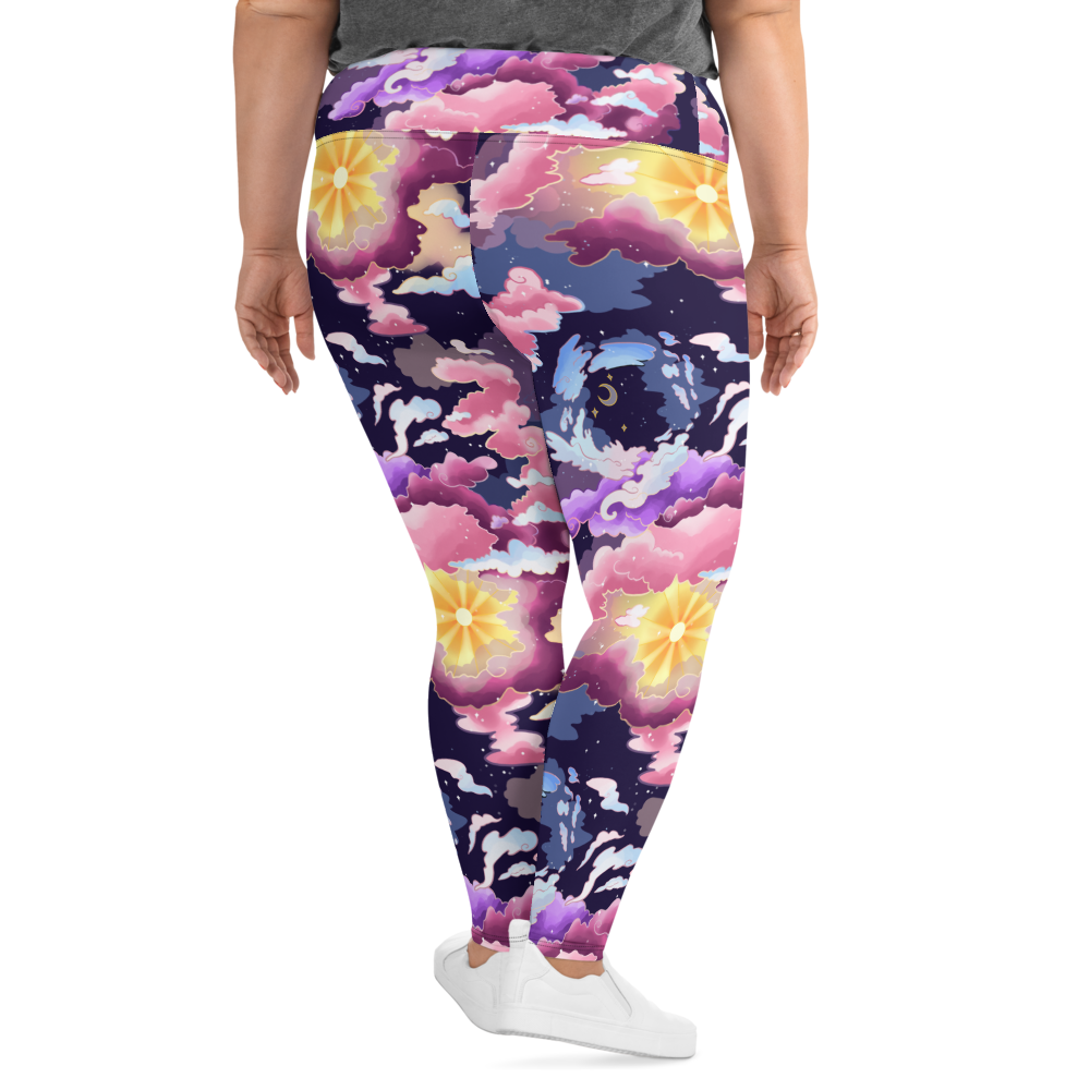 Pastel Skies Plus Size Leggings Pin Tonic